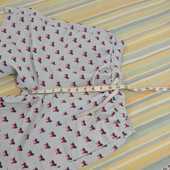 ⭐ Southern Proper Patriotic Dog Print Swim Trunks Shorts Size Small - Picture 6 of 8